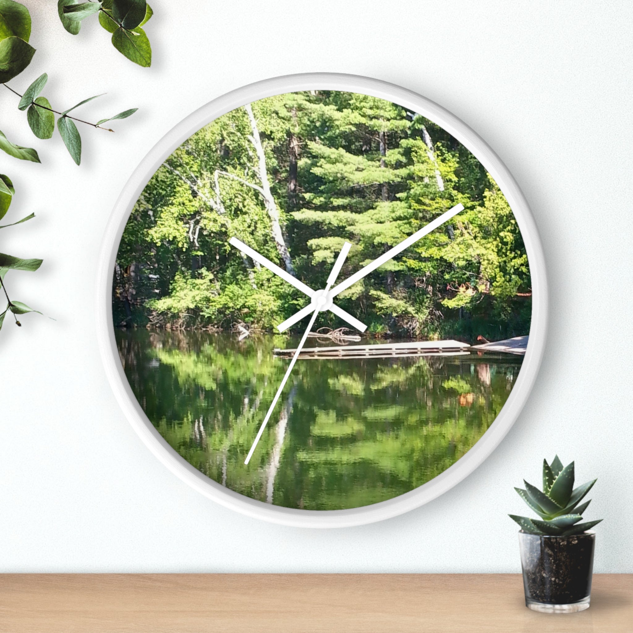 Quiet Wilds | Hushed Forest Canopy Silent Glass Clock | The Nurture Collection