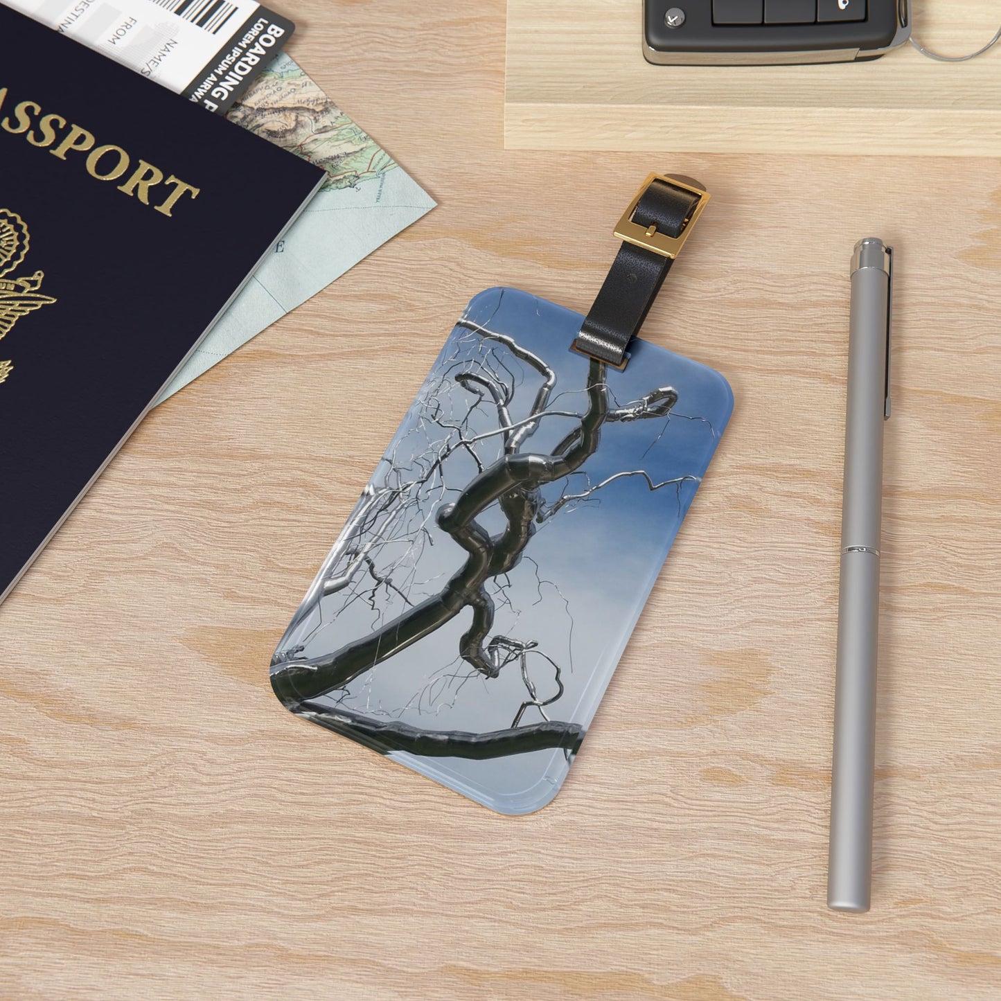 Nature-Inspired Luggage Tag with #originalphotograph of #RoxyPaine 'Graft' Tree
