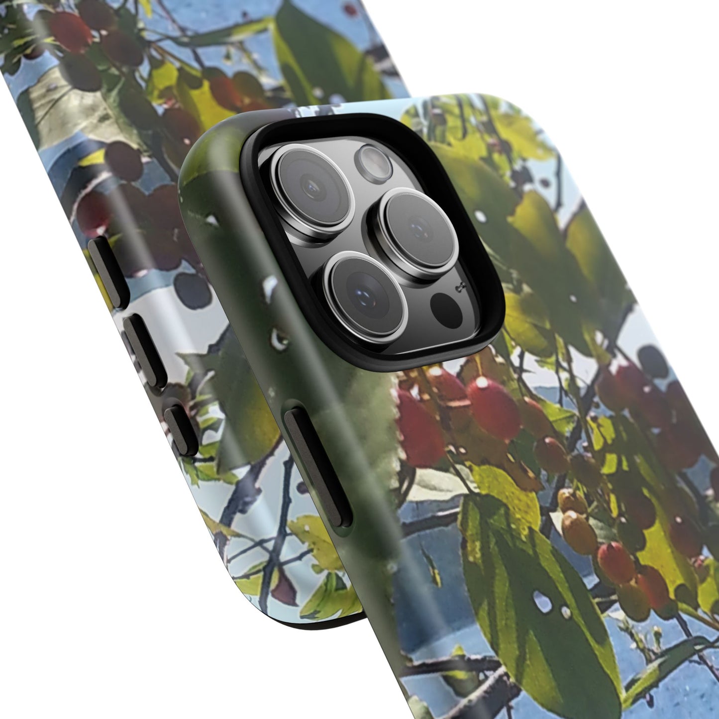 Nature-Inspired Phone Case with an #originalphotograph of Vibrant Berry & Water Design