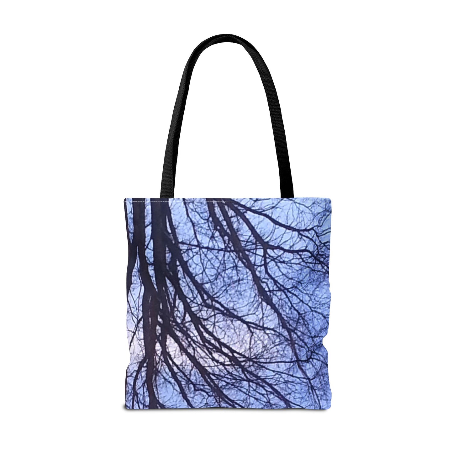 Nature-Inspired Tote Bag with an #originalphotograph of a Tree Silhouette Against a Blue Sky