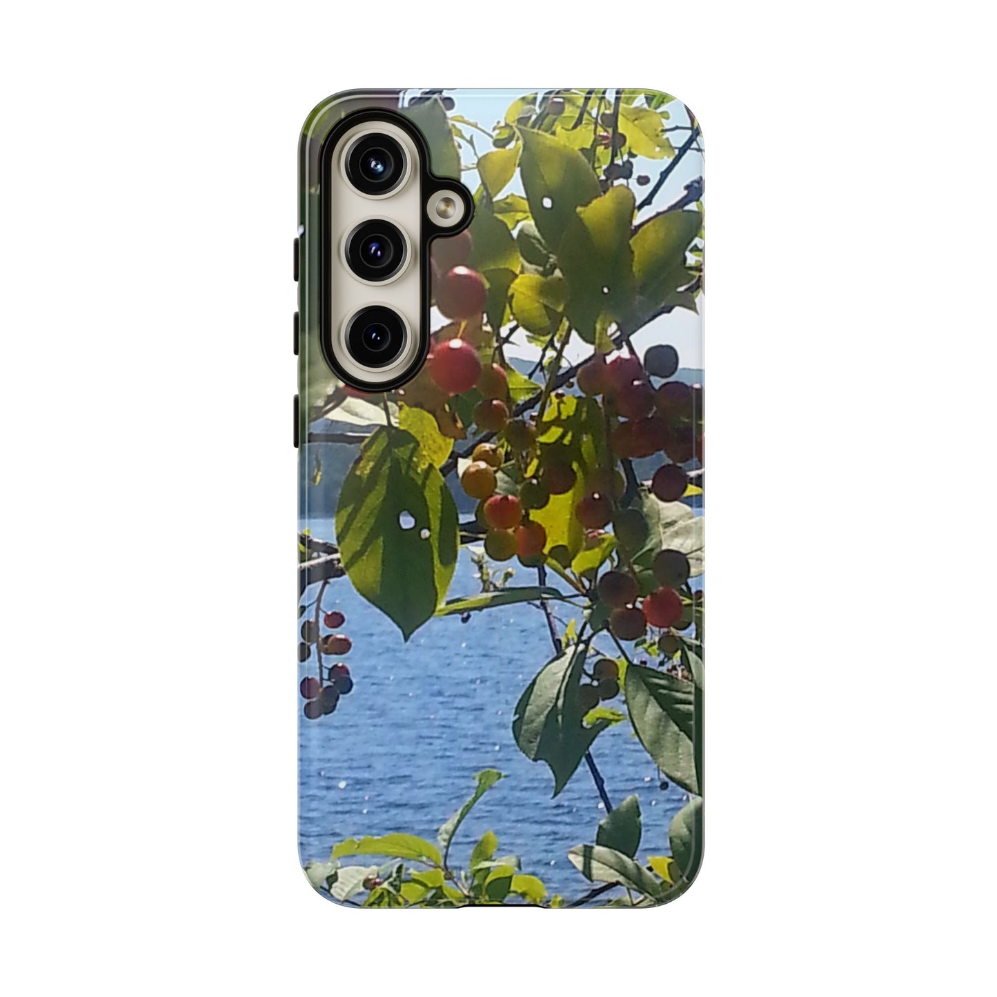 Nature-Inspired Phone Case with an #originalphotograph of Vibrant Berry & Water Design