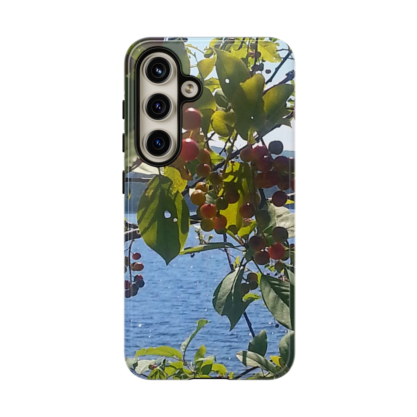 Nature-Inspired Phone Case with an #originalphotograph of Vibrant Berry & Water Design