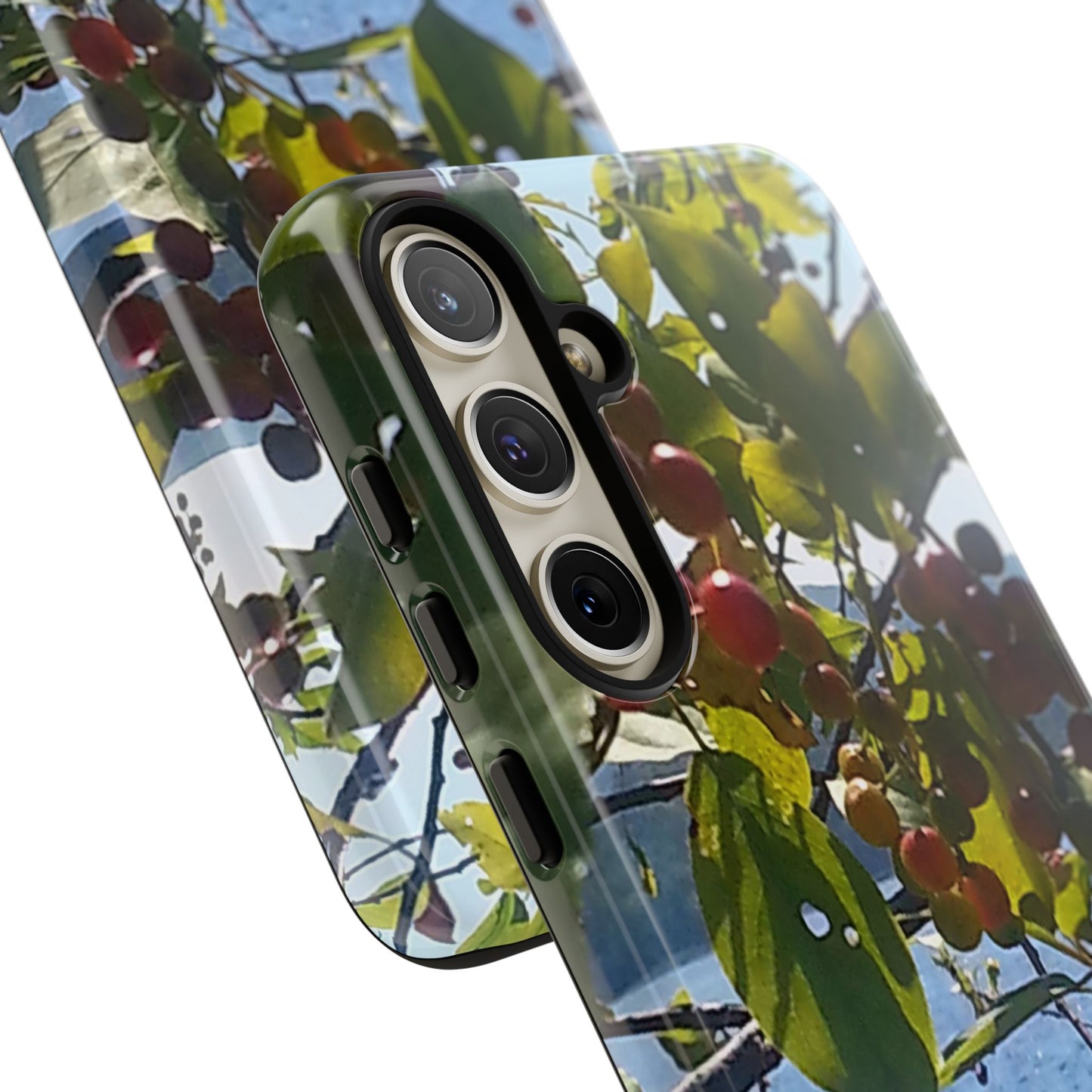 Nature-Inspired Phone Case with an #originalphotograph of Vibrant Berry & Water Design