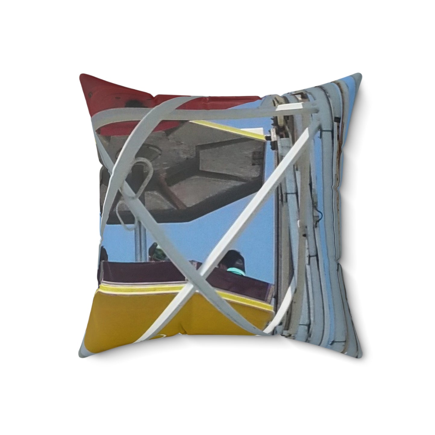 Nature-Inspired Decorative Square Pillow - #originalphotograph of the #ferriswheel at the Santa Monica Pier