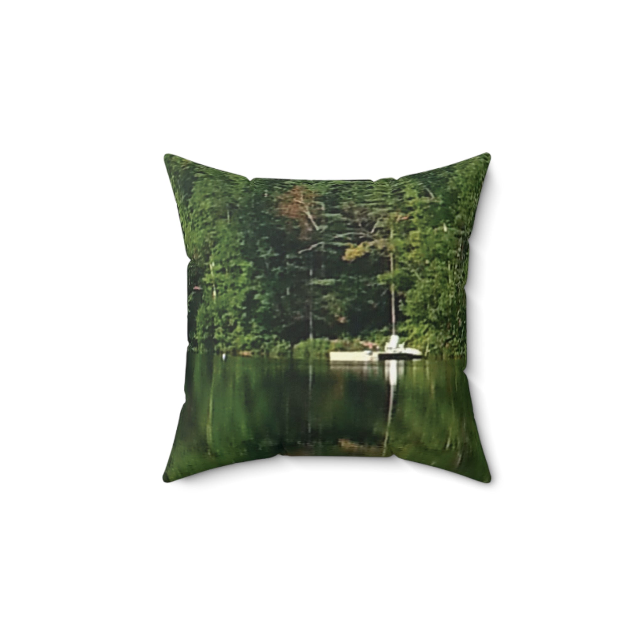 Soft Sanctuary | Serene Waterside Reflection Pillow | The Nurture Collection