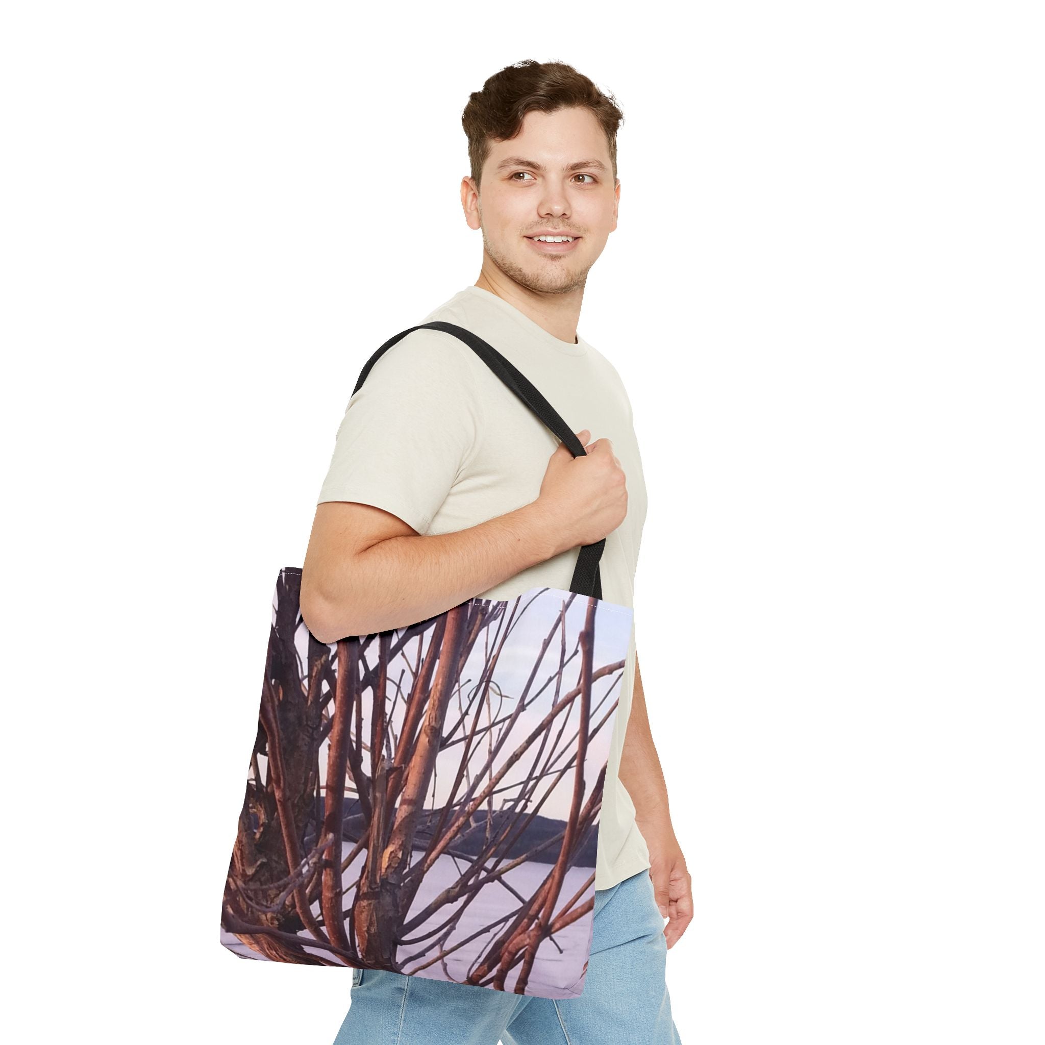 Minimalist Lines | Winter Branch Tote Bag | The Flow Collection