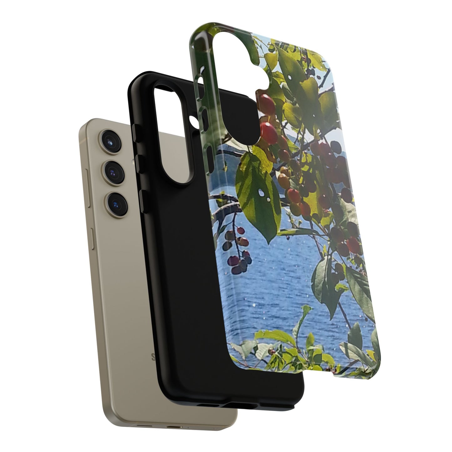 Nature-Inspired Phone Case with an #originalphotograph of Vibrant Berry & Water Design