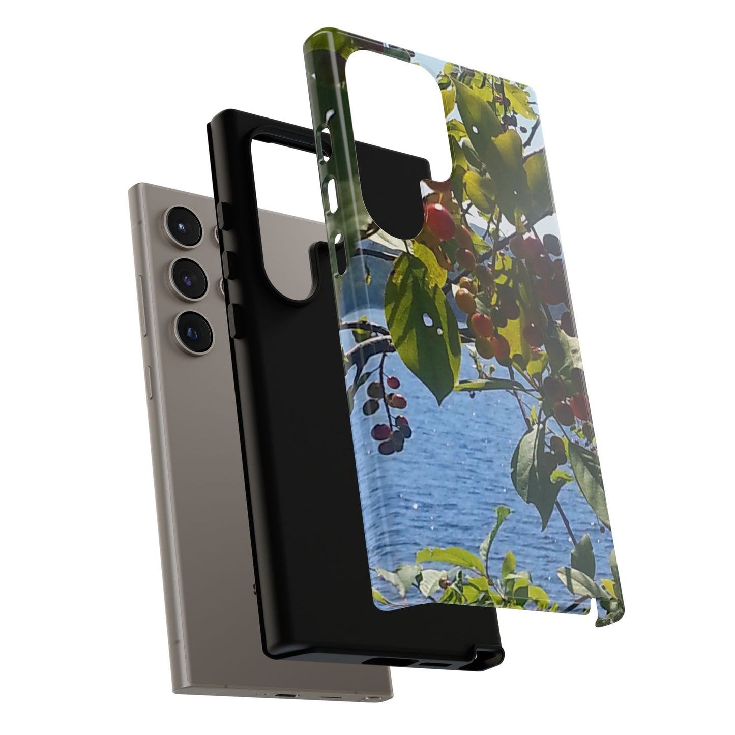 Nature-Inspired Phone Case with an #originalphotograph of Vibrant Berry & Water Design