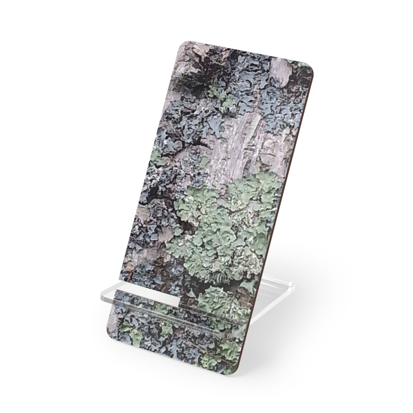 Nature-Inspired Mobile Display Stand with #originalphotograph of Bark on a Tree