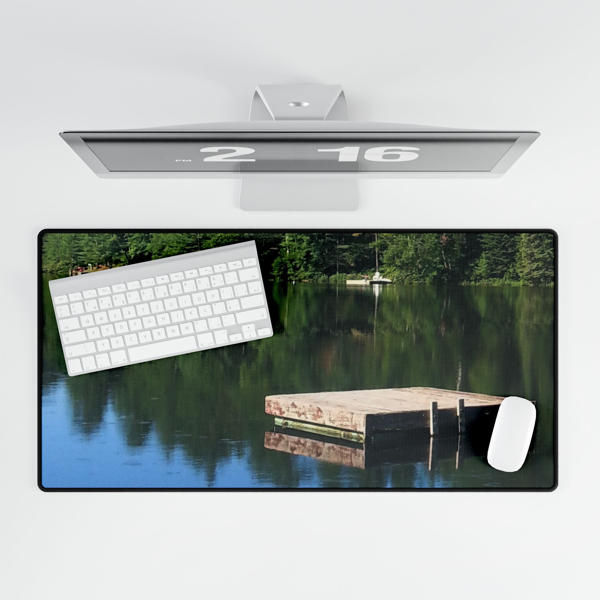 Reflected Focus | Serene Lakeside Desk Mat | The Nurture Collection