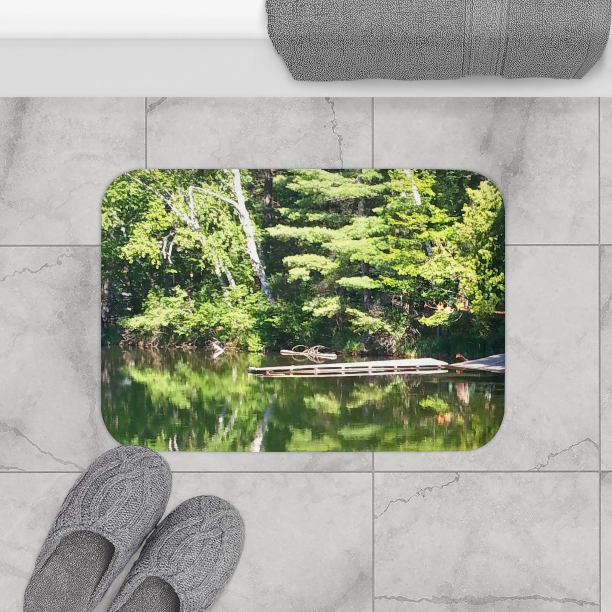 Luminous Water  |  Silken Current Bath Rug | The Nurture Collection