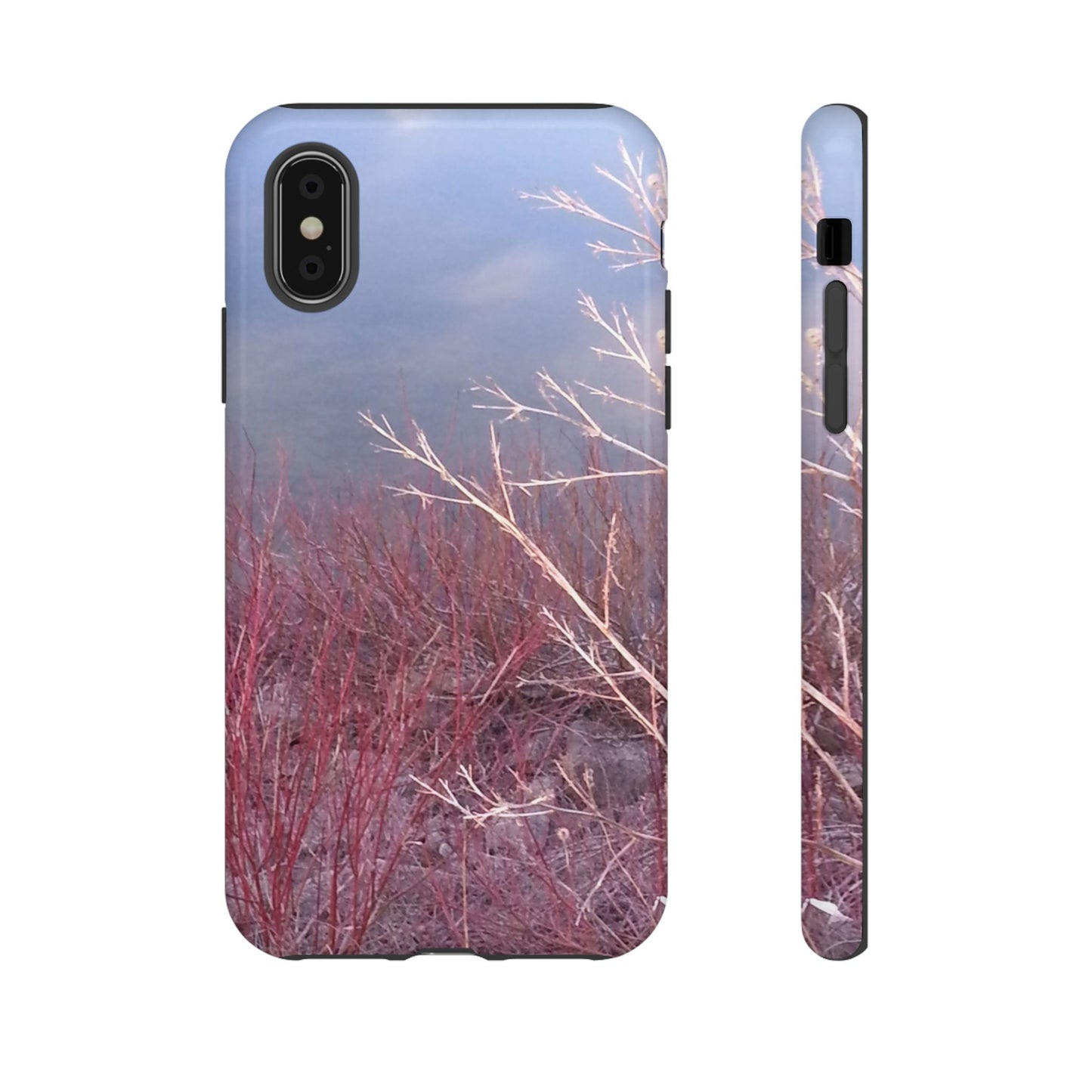 Phone Case - Nature-Inspired Winter Branches Coral Color