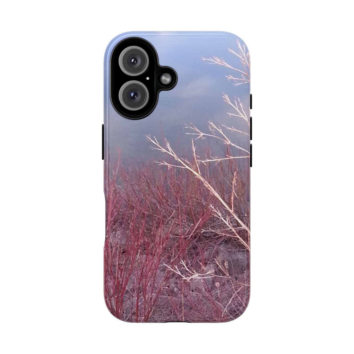 Phone Case - Nature-Inspired Winter Branches Coral Color