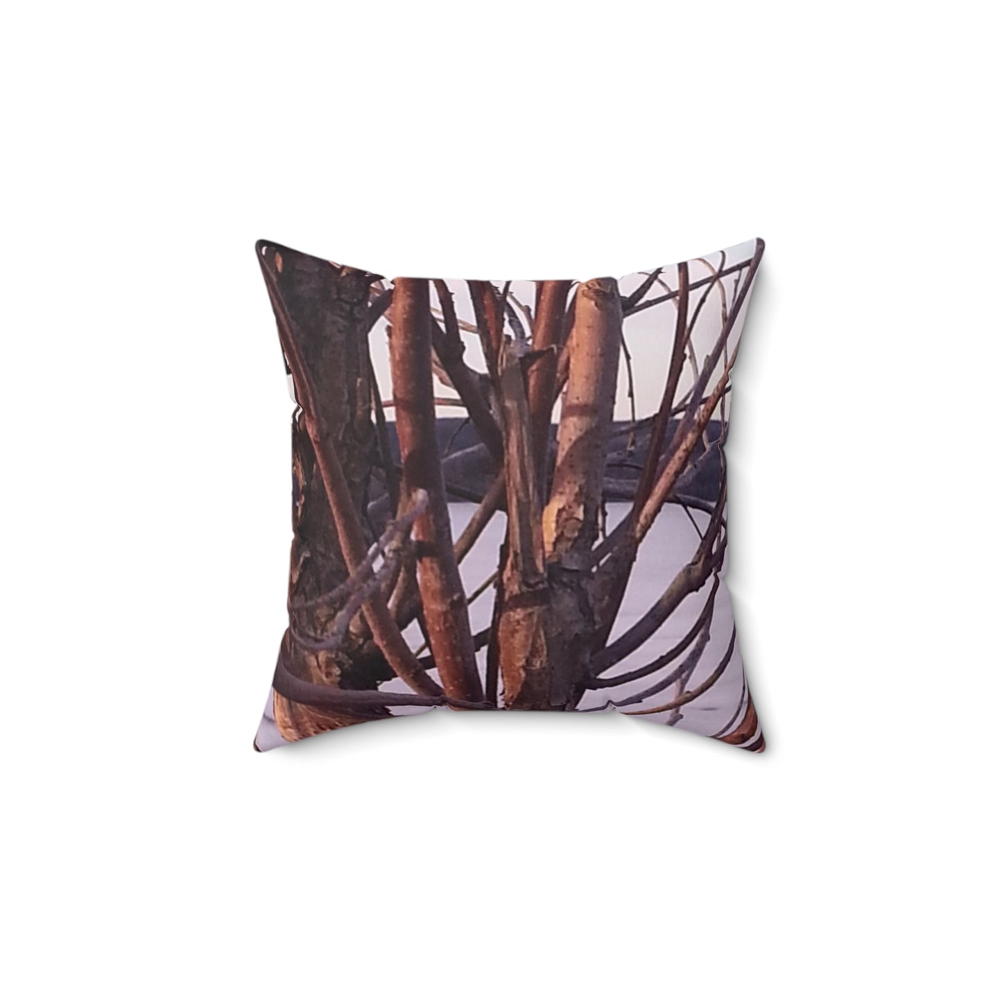 Pillow Nature-Inspired - Branches in Winter - Cozy Home Decor Accessory