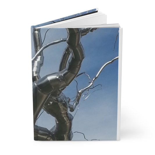 Hardcover Journal - Modern Metallic Tree Design