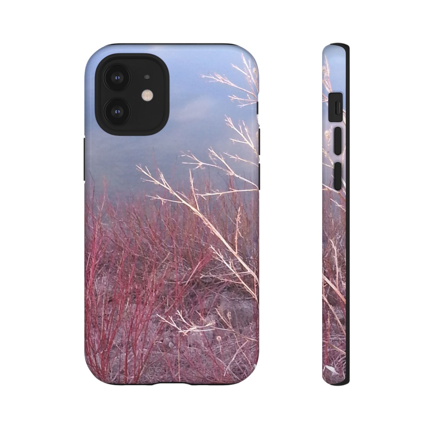 Phone Case - Nature-Inspired Winter Branches Coral Color