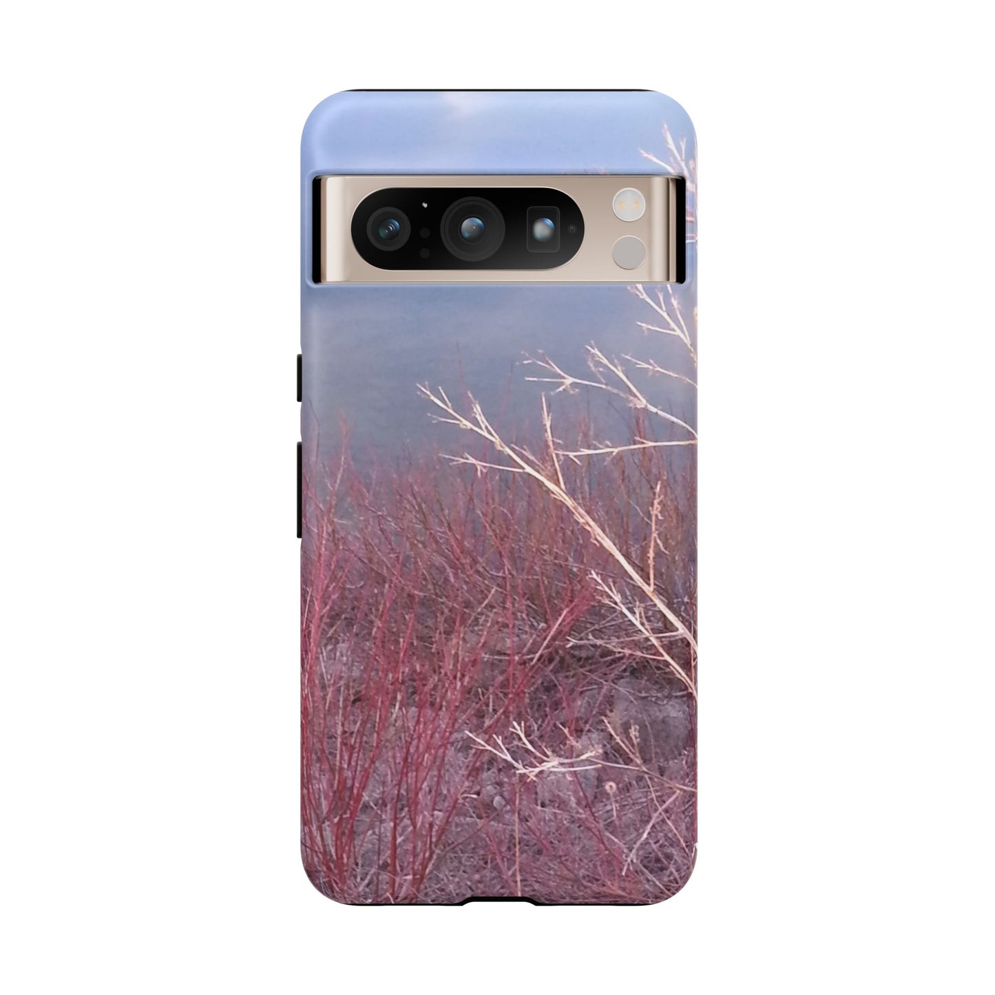 Phone Case - Nature-Inspired Winter Branches Coral Color