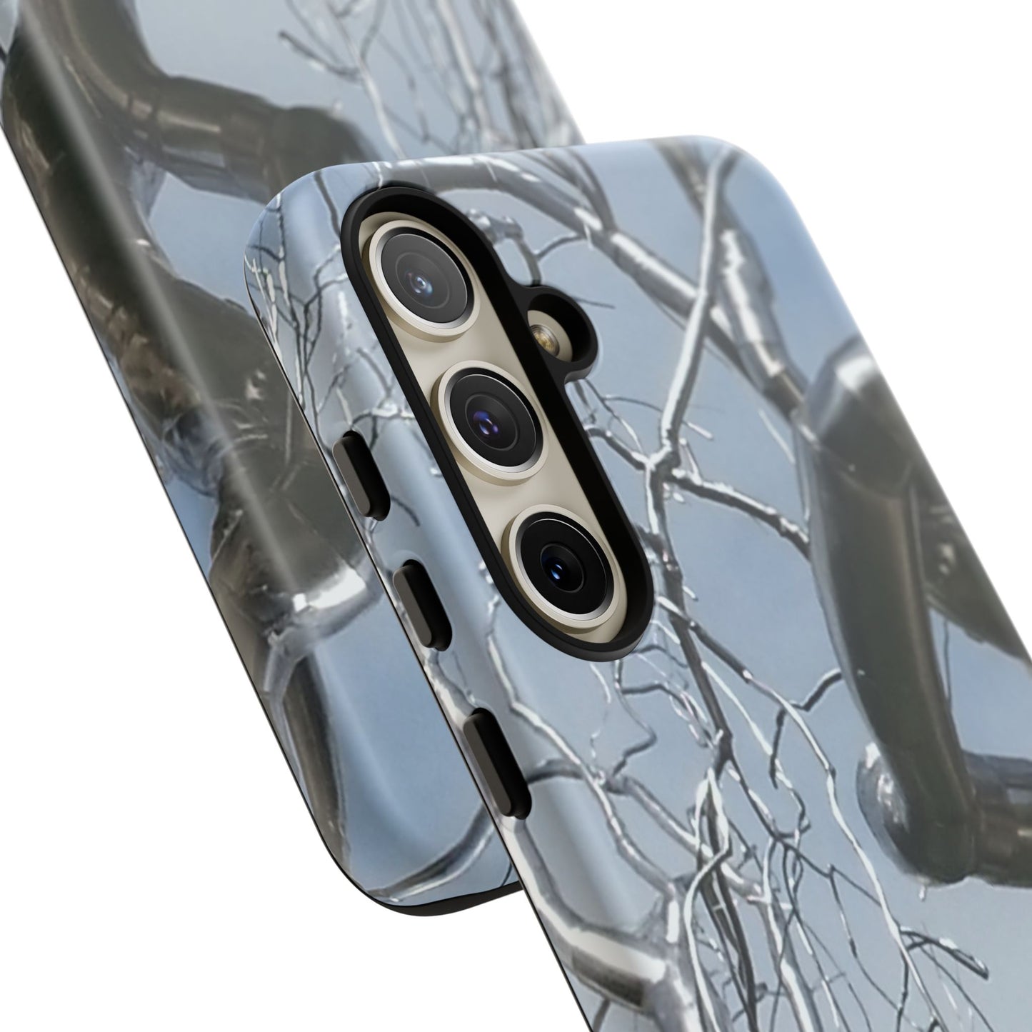 Phone Case - Durable Phone Protector with Bold Metal Nature-inspired Design