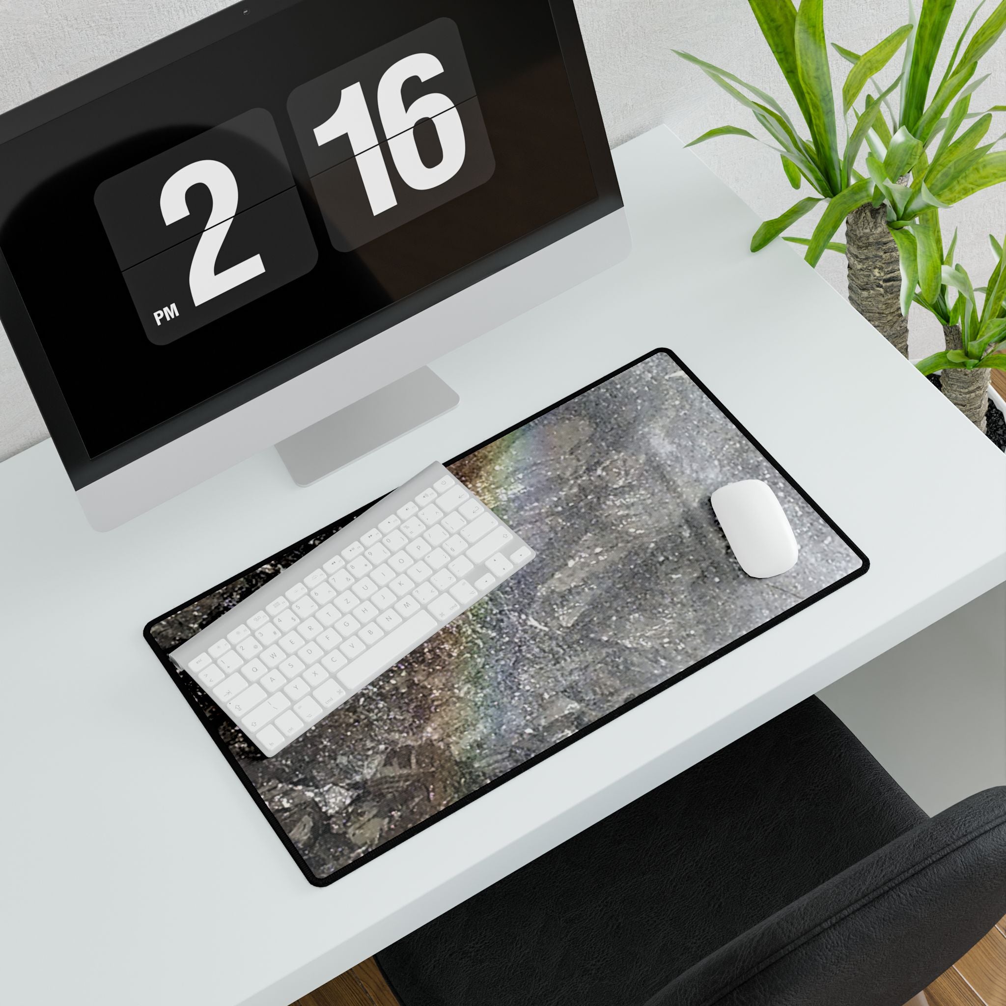 Primordial Floor | Rugged Stone Wall Desk Mat | The Rooted Collection