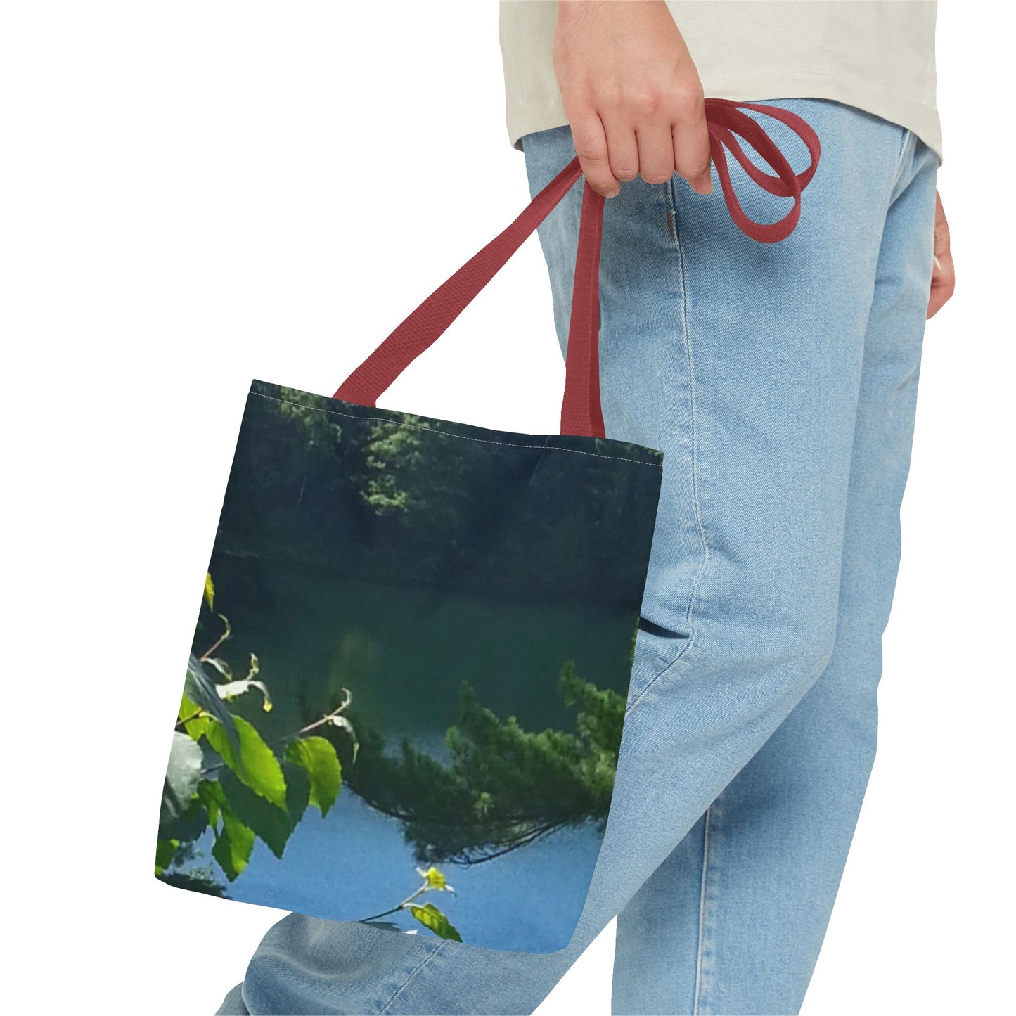 Tote Bag - Nature-inspired Looking Out at the Lake - Ideal for Outdoor Enthusiasts