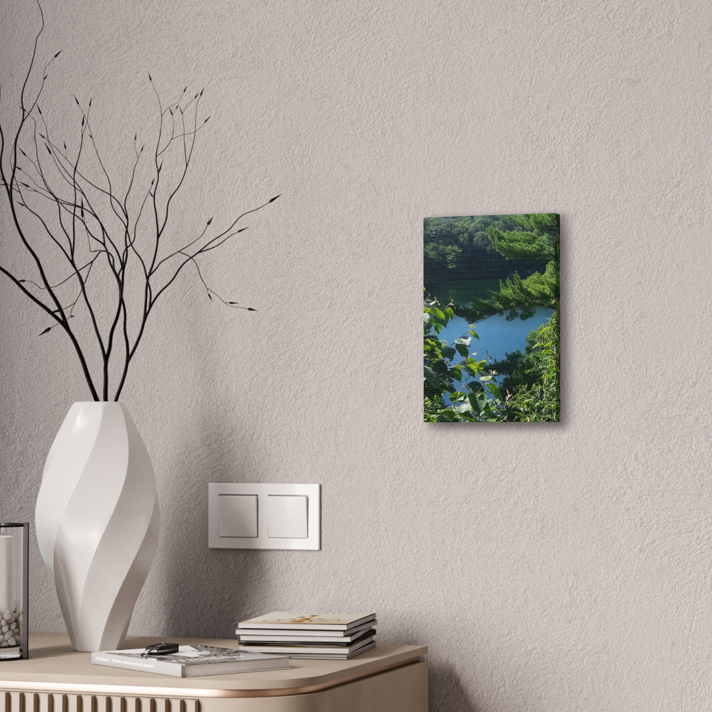 Canvas Art - Nature-inspired Overlooking the Lake