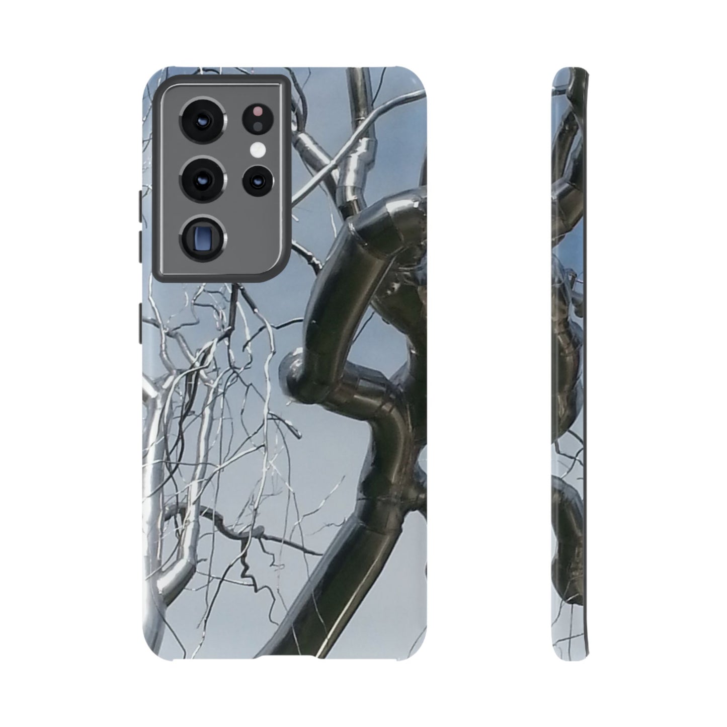 Phone Case - Durable Phone Protector with Bold Metal Nature-inspired Design