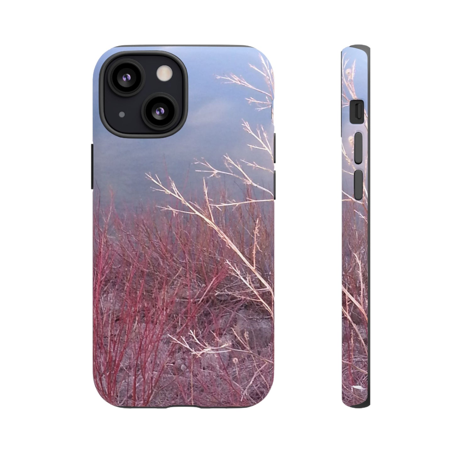 Phone Case - Nature-Inspired Winter Branches Coral Color