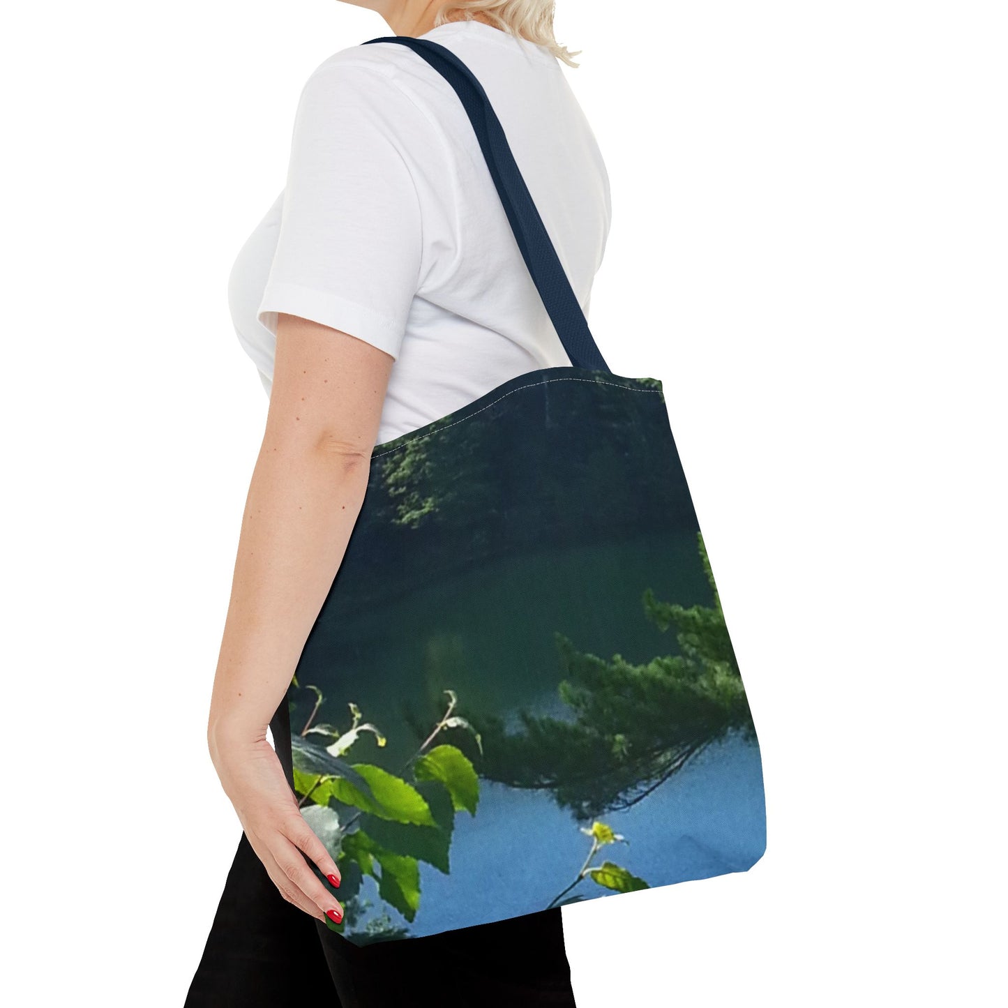 Tote Bag - Nature-inspired Looking Out at the Lake - Ideal for Outdoor Enthusiasts