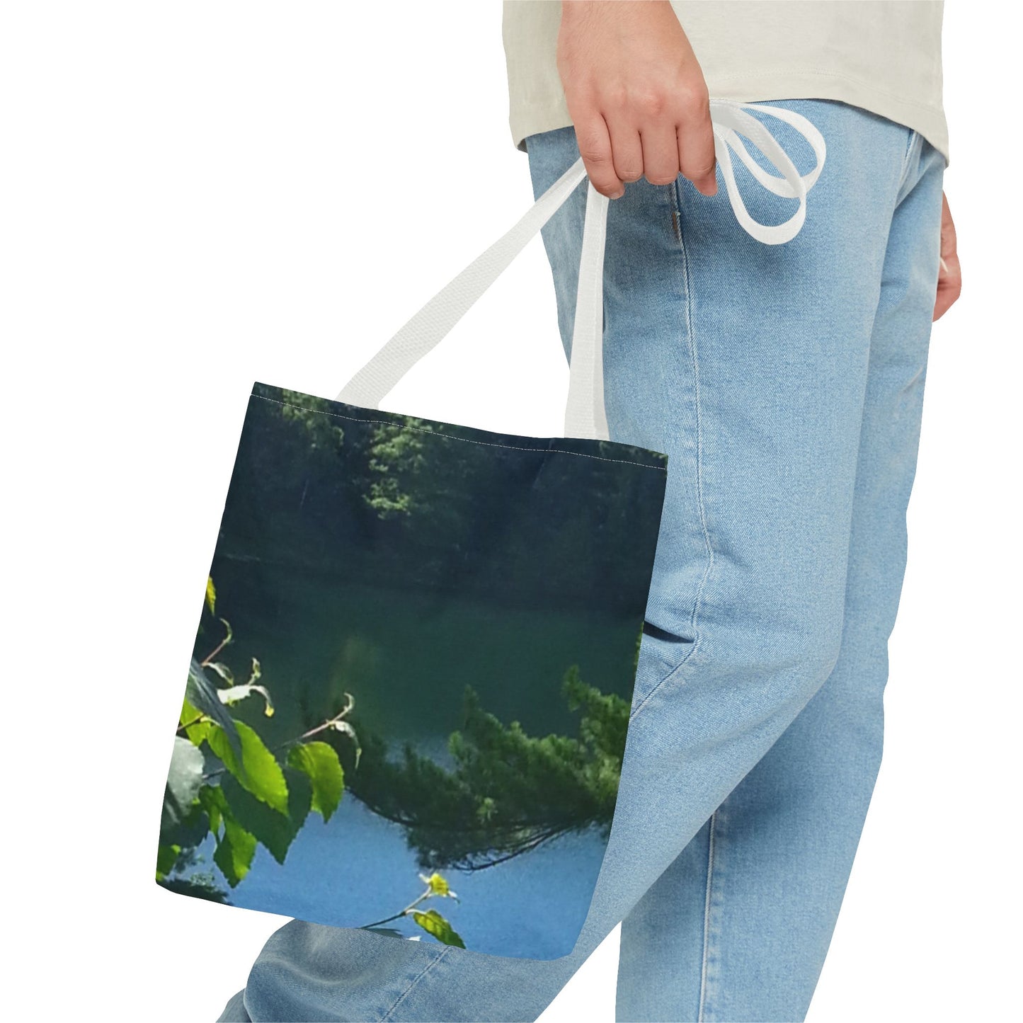 Tote Bag - Nature-inspired Looking Out at the Lake - Ideal for Outdoor Enthusiasts