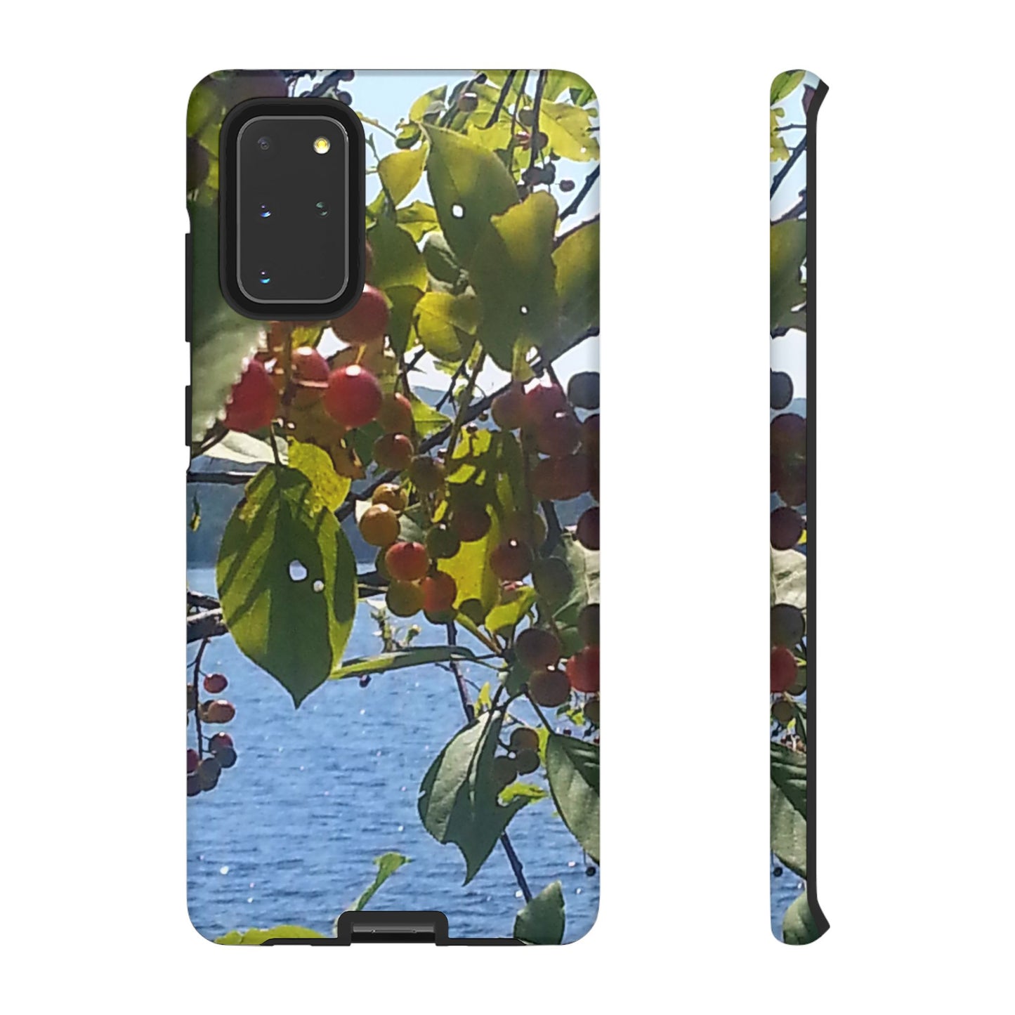 Phone Case - Nature-Inspired  - Vibrant Berry & Water Design