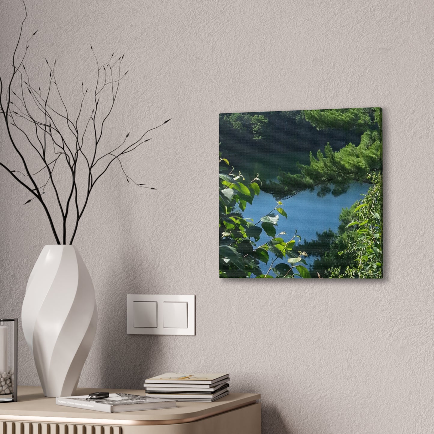 Canvas Art - Nature-inspired Overlooking the Lake