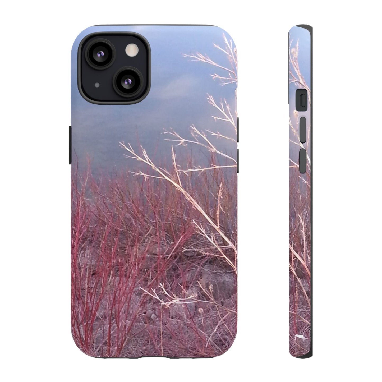 Phone Case - Nature-Inspired Winter Branches Coral Color