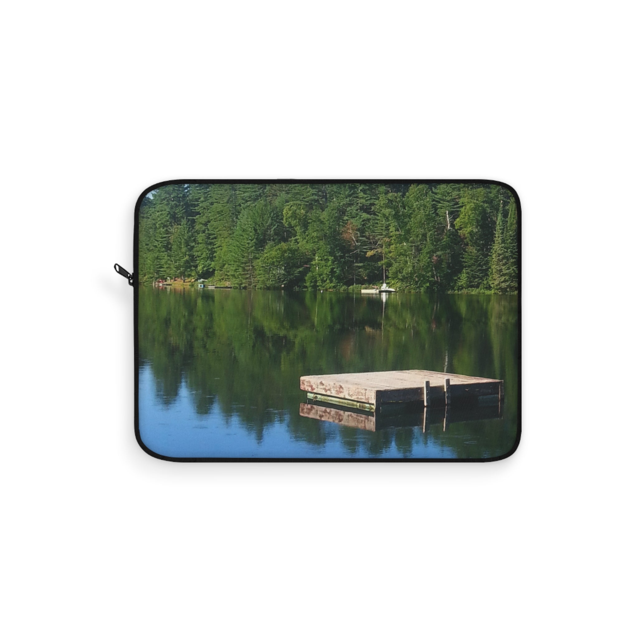 Reflective Solitude | Placid Lakefront Laptop Sleeve | The Flow Collection