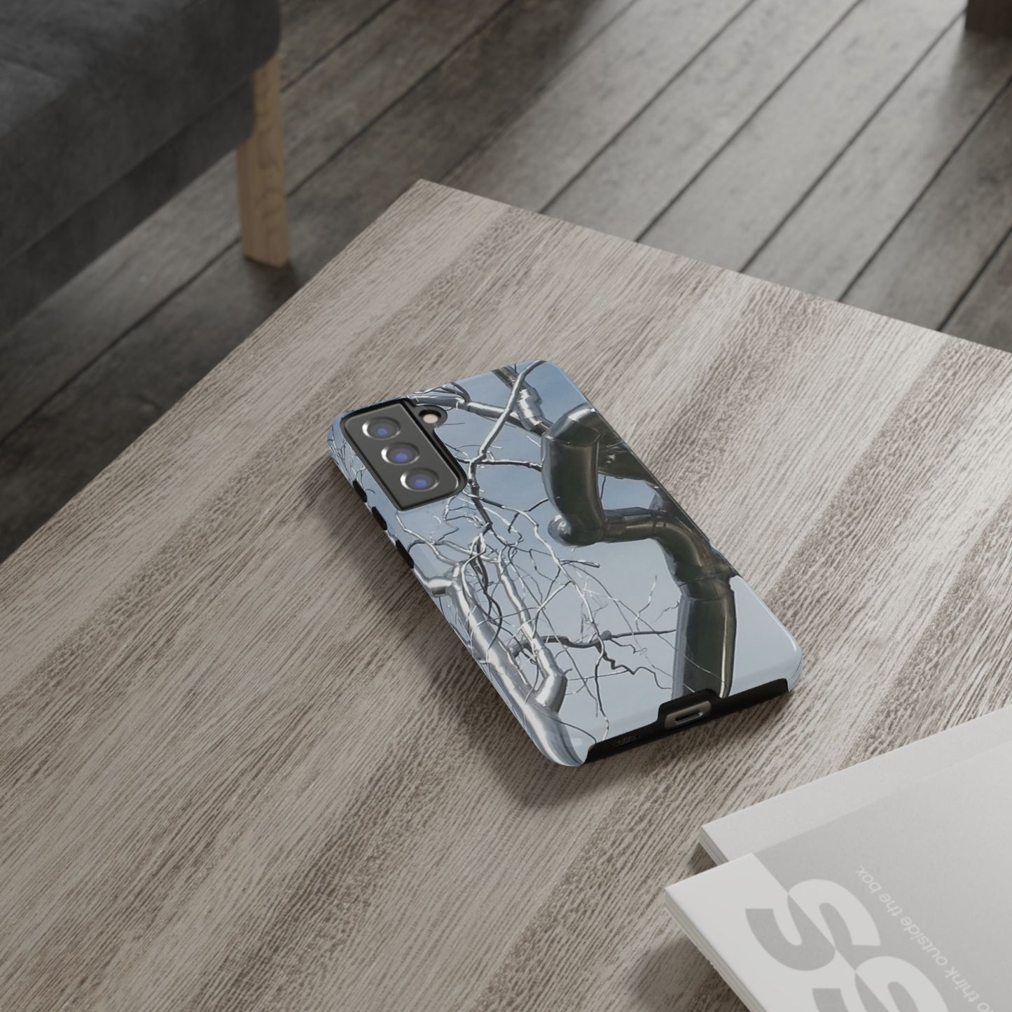 Phone Case - Durable Phone Protector with Bold Metal Nature-inspired Design