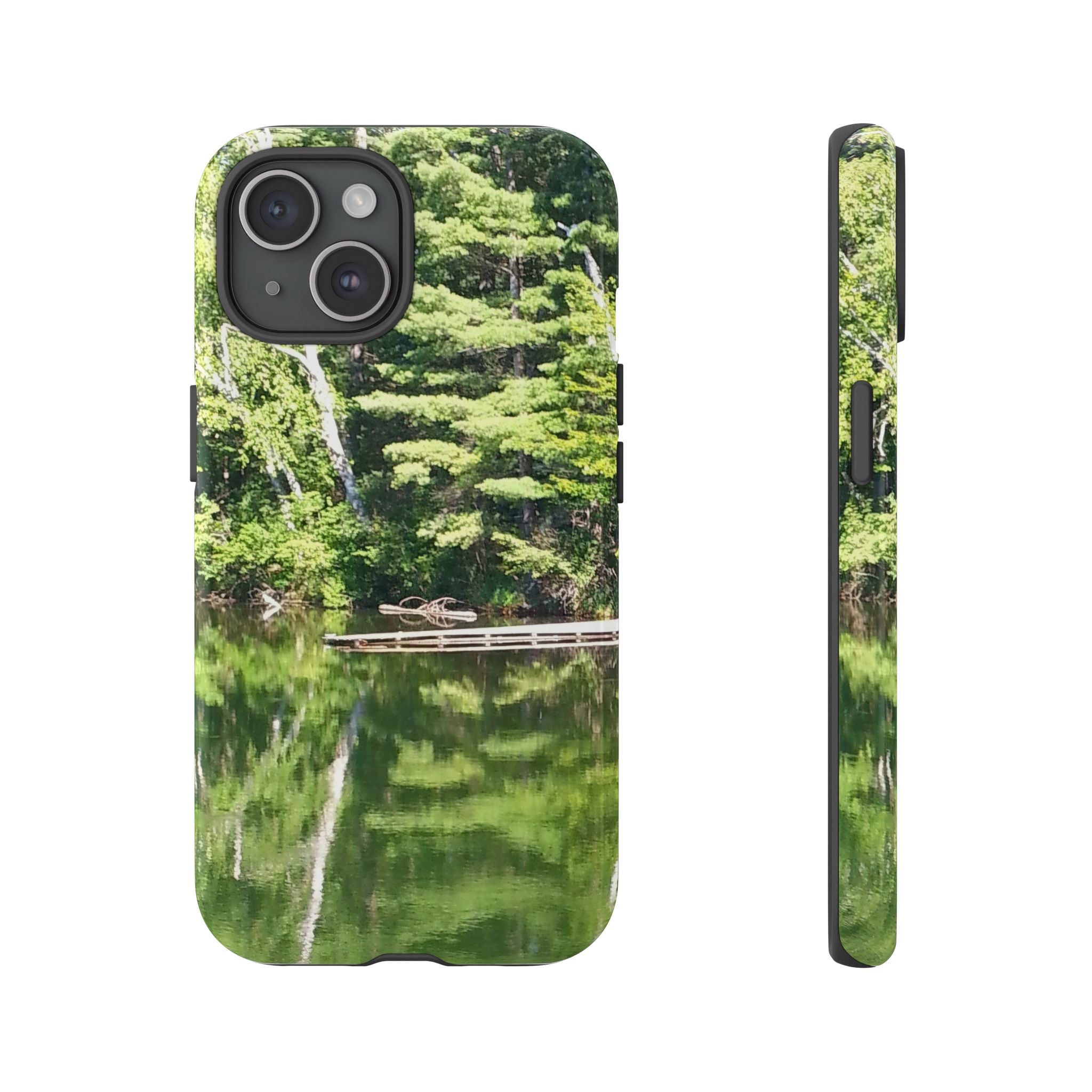 Forest Lake Reflection | Lakeside Symmetry Phone Case | The Nurture Collection