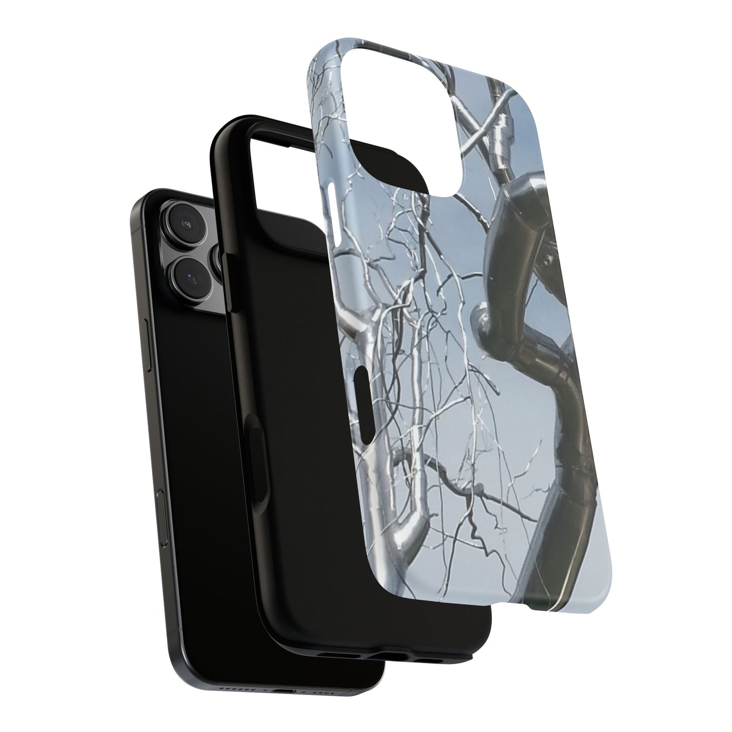 Phone Case - Durable Phone Protector with Bold Metal Nature-inspired Design