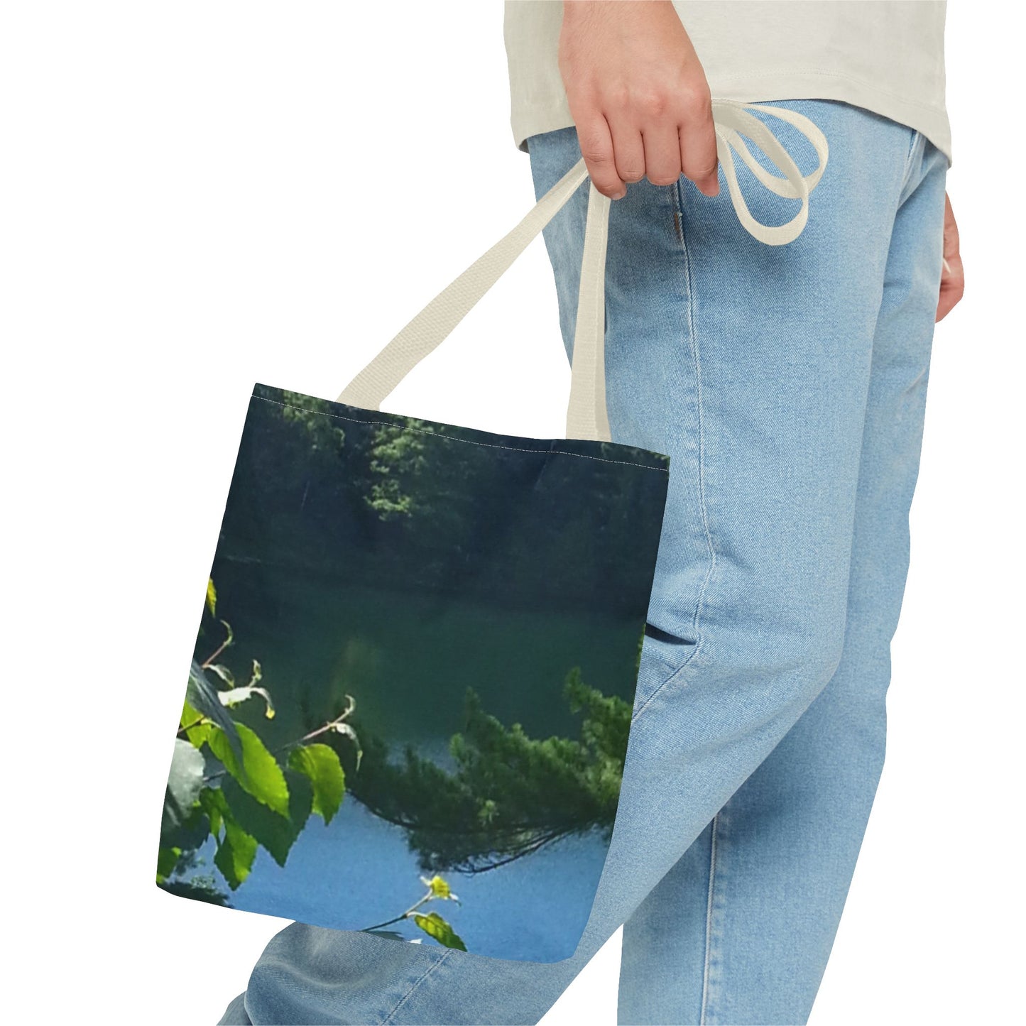 Tote Bag - Nature-inspired Looking Out at the Lake - Ideal for Outdoor Enthusiasts