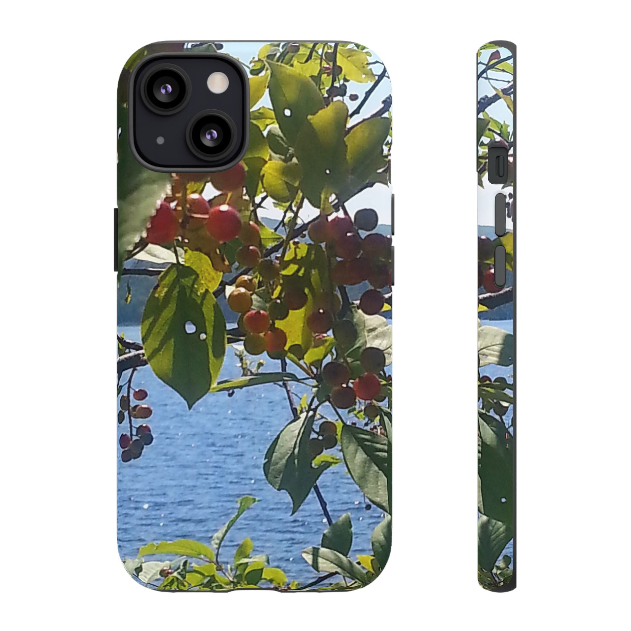 Crimson Pulse | Vibrant Crimson Berry Botanical Phone Case | The Flow Collection