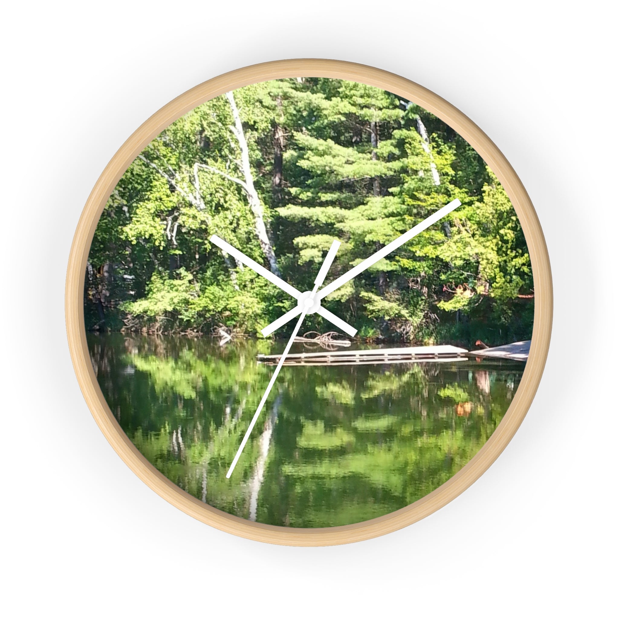 Quiet Wilds | Hushed Forest Canopy Silent Glass Clock | The Nurture Collection