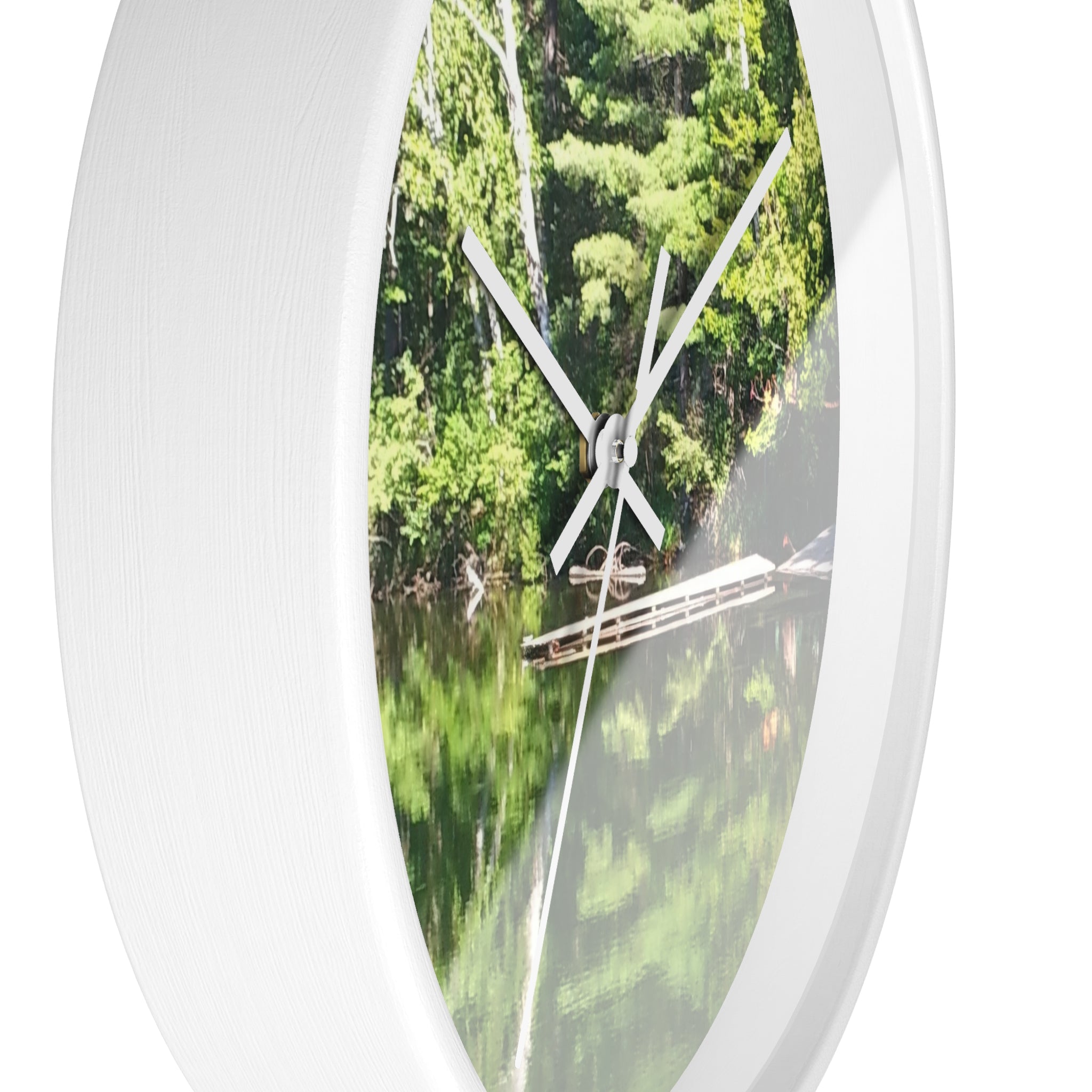 Quiet Wilds | Hushed Forest Canopy Silent Glass Clock | The Nurture Collection