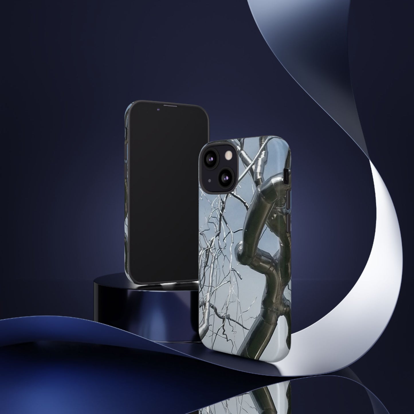 Phone Case - Durable Phone Protector with Bold Metal Nature-inspired Design