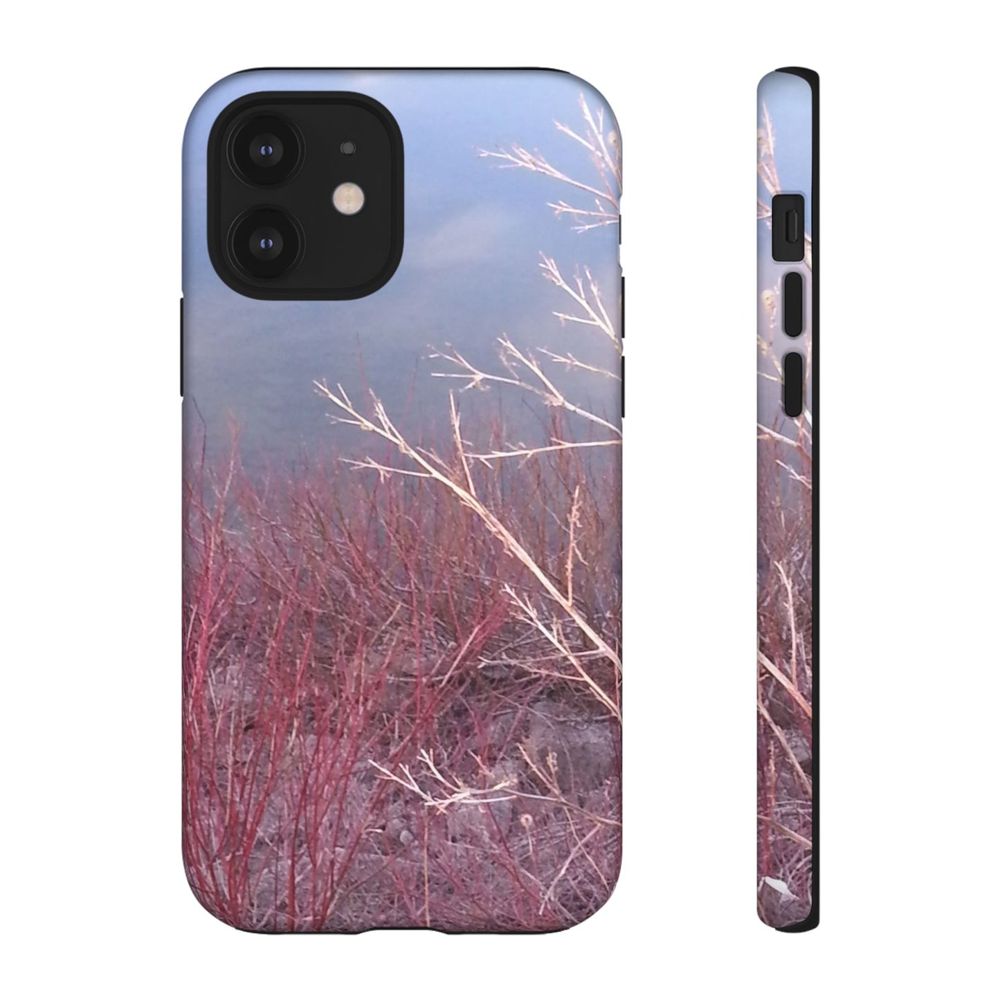 Phone Case - Nature-Inspired Winter Branches Coral Color