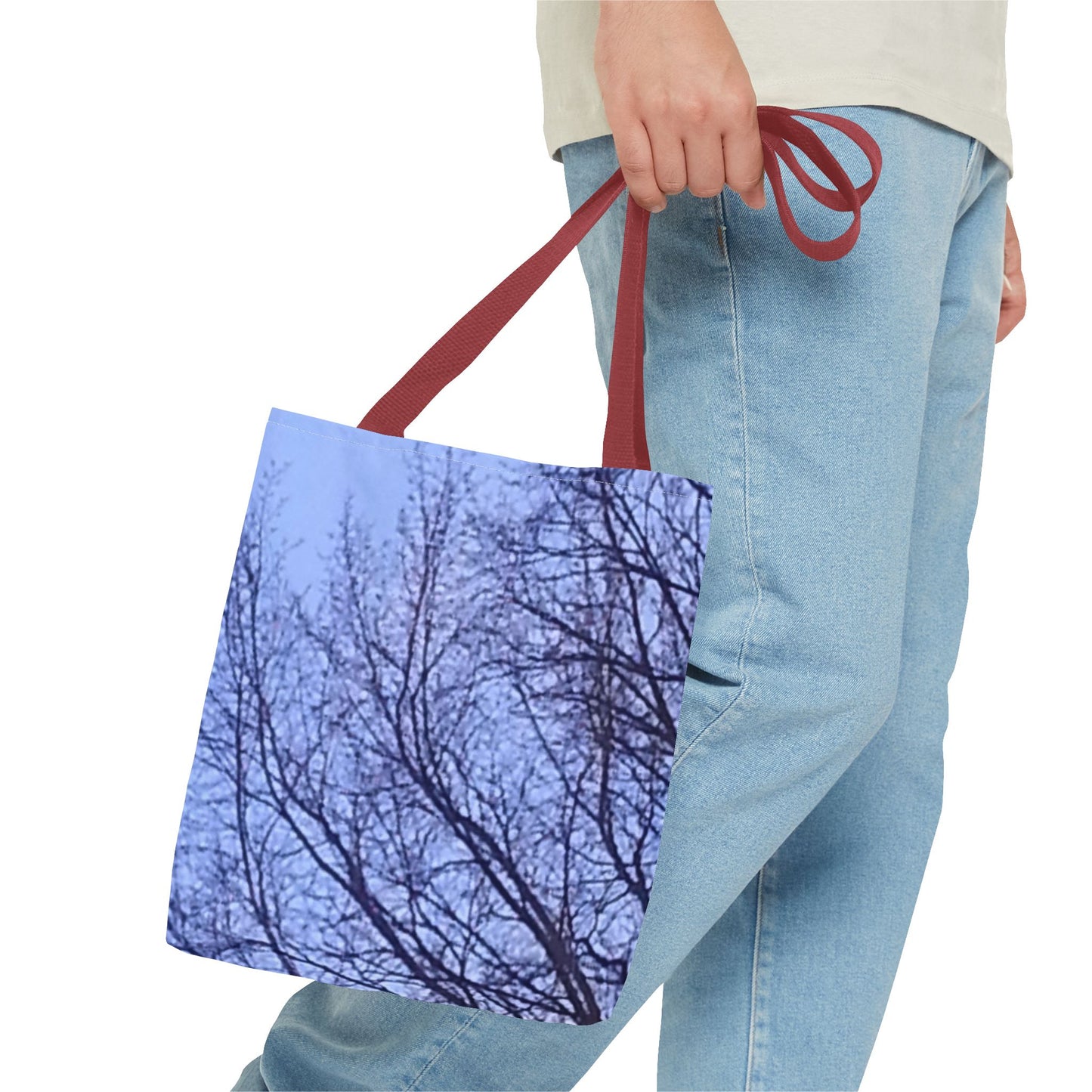 Tote Bag - Nature-Inspired - Tree Silhouette against Blue Sky