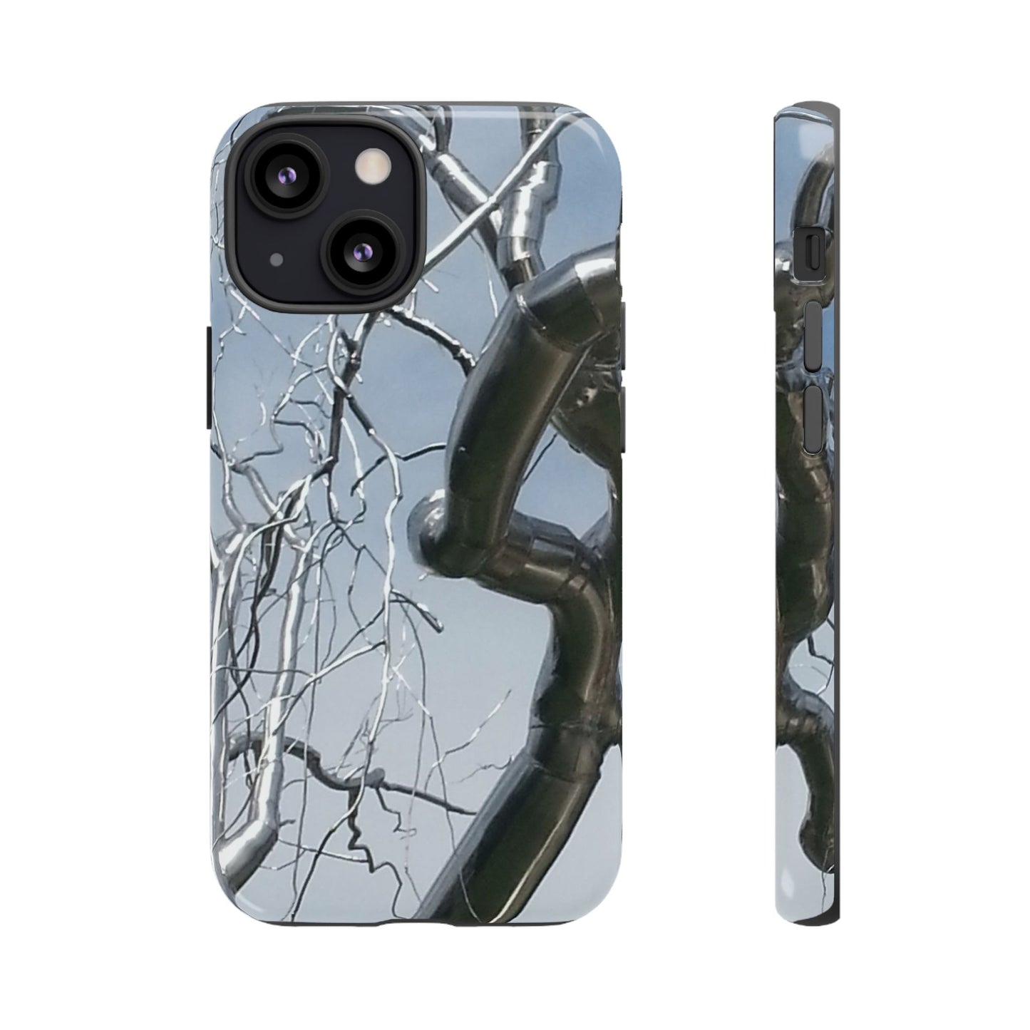 Phone Case - Durable Phone Protector with Bold Metal Nature-inspired Design