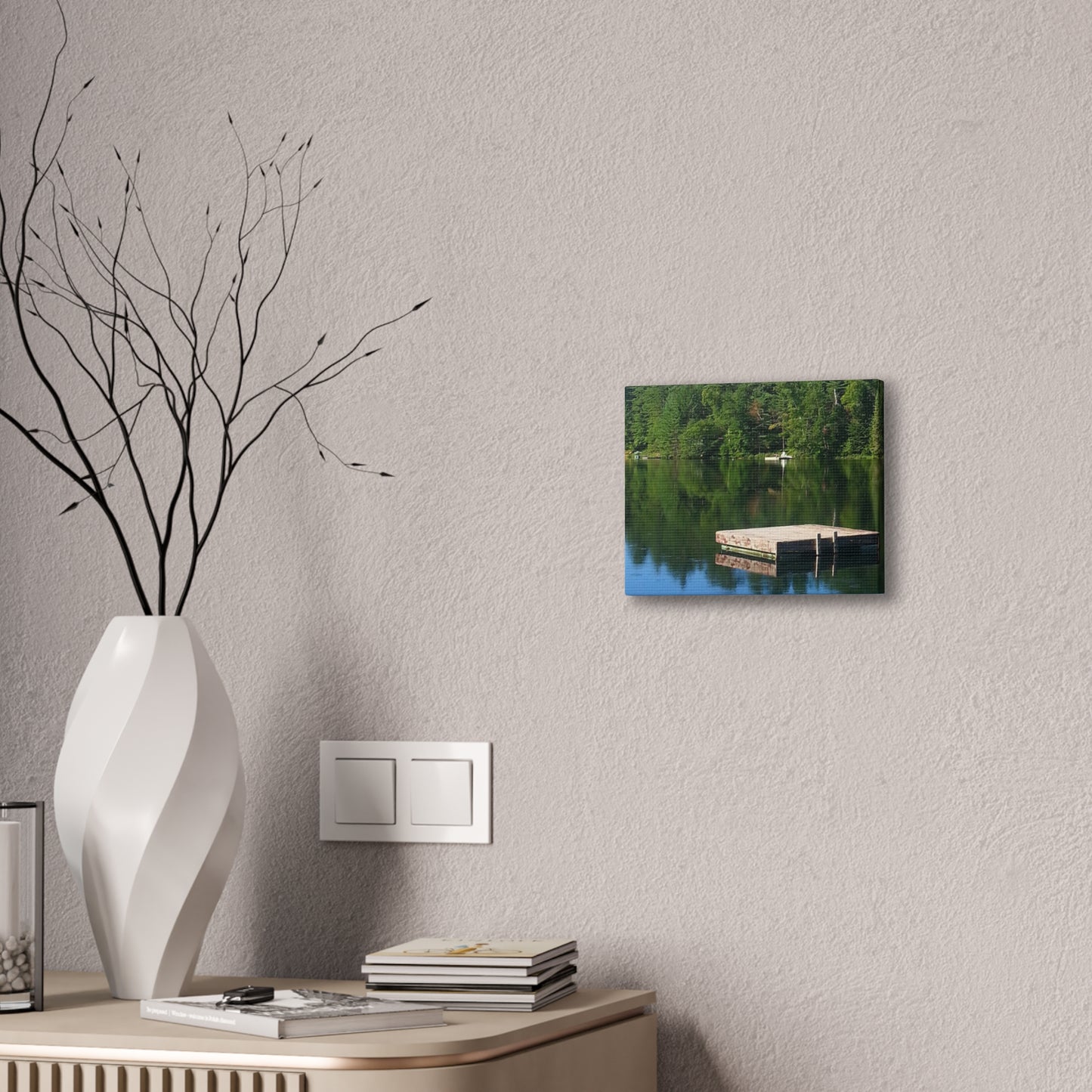 Canvas Print -Nature-Inspired  Tranquil Lakeside Reflection