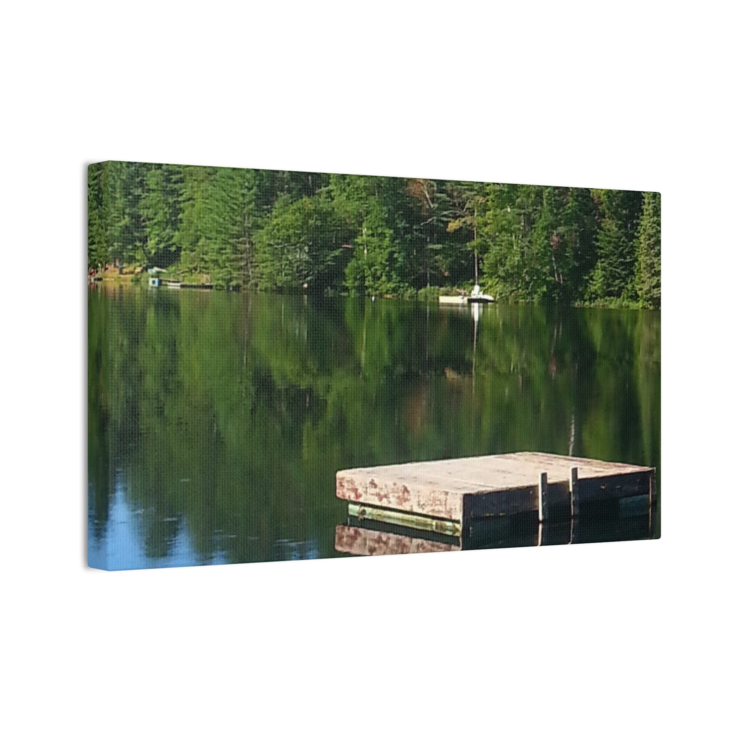 Canvas Print -Nature-Inspired  Tranquil Lakeside Reflection