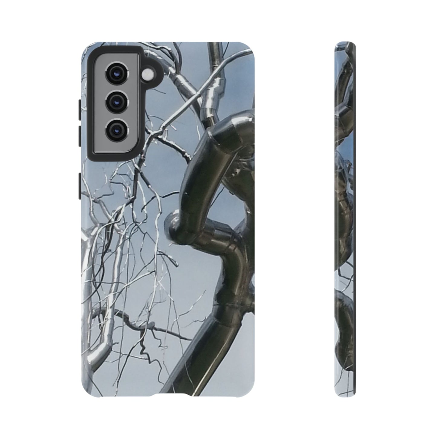 Phone Case - Durable Phone Protector with Bold Metal Nature-inspired Design