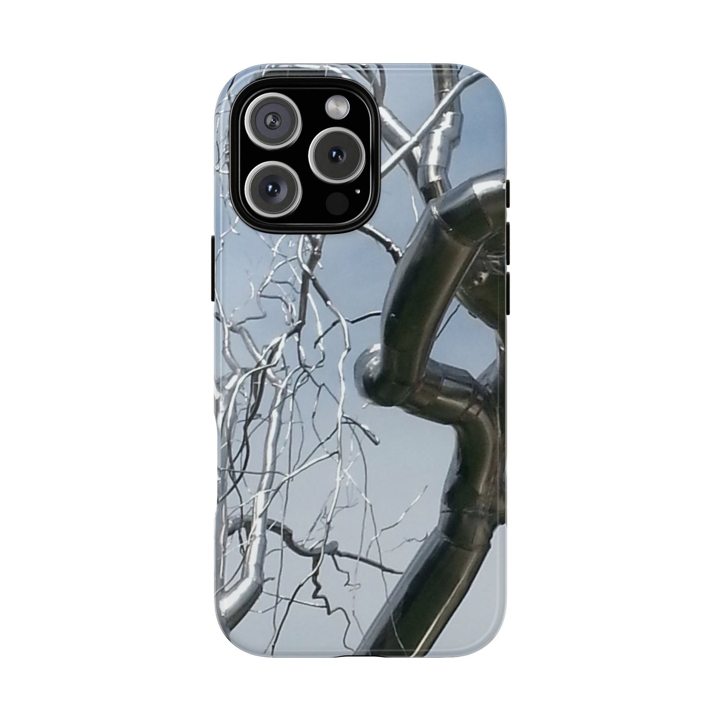 Phone Case - Durable Phone Protector with Bold Metal Nature-inspired Design