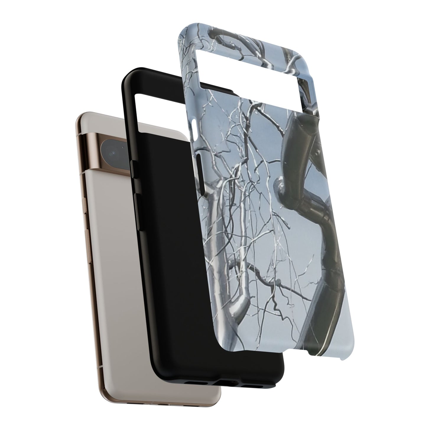 Phone Case - Durable Phone Protector with Bold Metal Nature-inspired Design