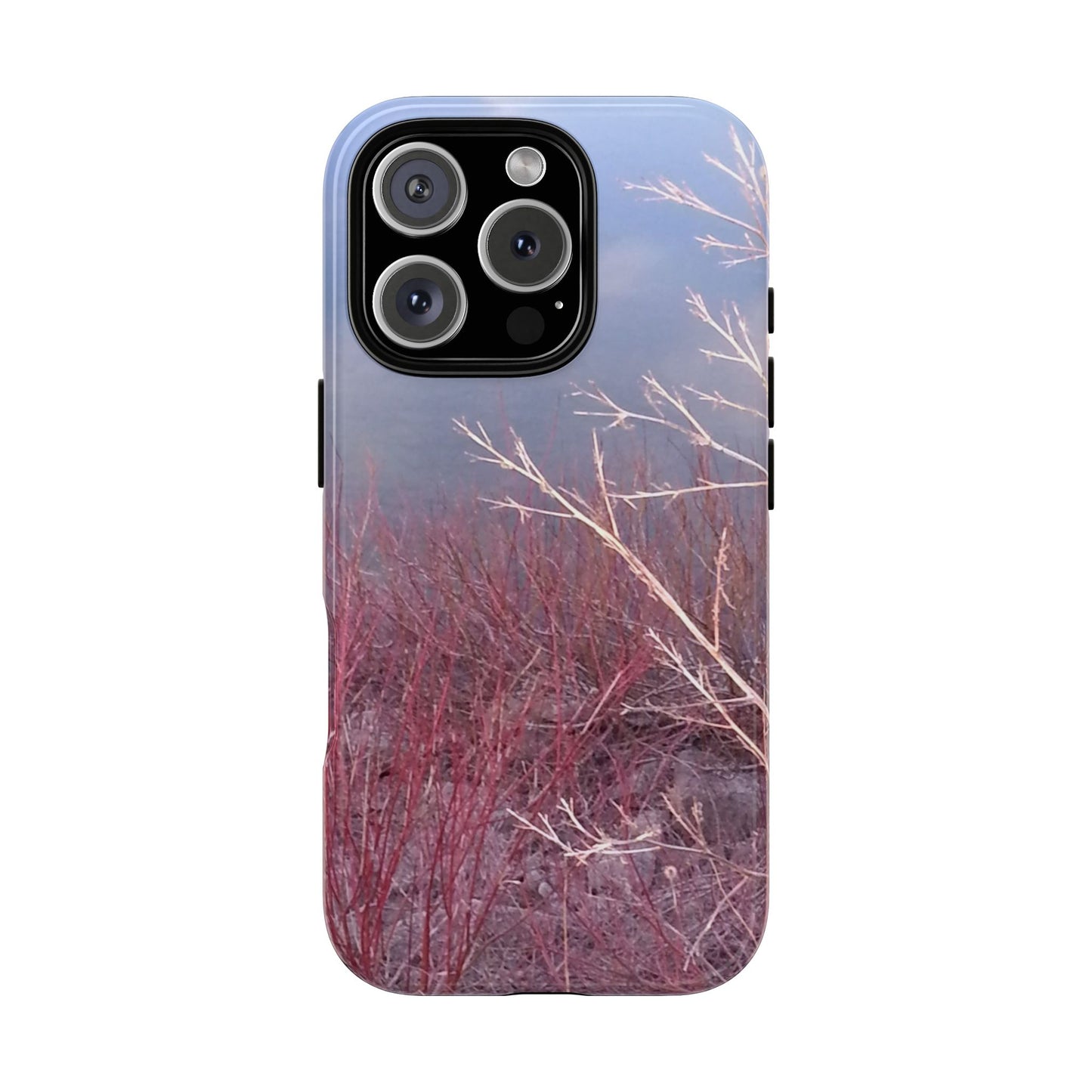 Phone Case - Nature-Inspired Winter Branches Coral Color